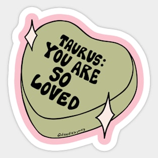 Taurus Conversation Heart Sticker